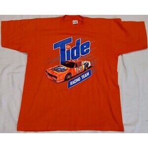 Vintage 1988 Tide Racing Team Darrell Waltrip NASCAR T Shirt USA Large
